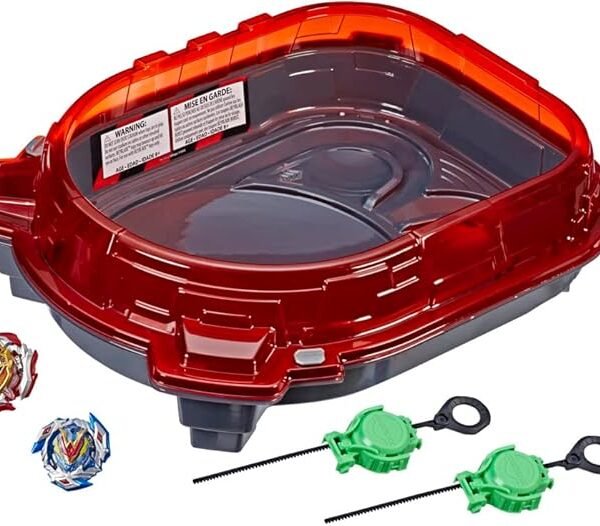 Turbo Slingshock Rail Rush Battle Set - Complete Set Burst Beystadium, Battling Tops, and Launchers