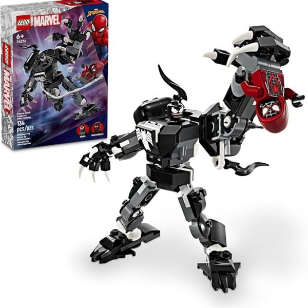 Venom Mech Armor vs. Miles Morales, Posable Action for Kids, Marvel Building Set with Minifigures, Travel Toy, Super Hero Battle Gift for Boys and Girls Aged 6 and Up, 76276