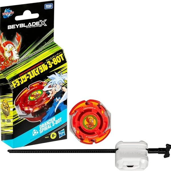 Dranzer Spiral 3-80T Anniversary X-Over Balance Type Right-Spinning Top and Launcher; Battling Top Toys for 8 Year Old Boys and Girls
