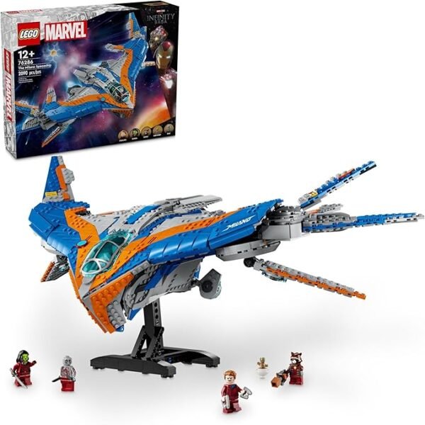 Guardians of The Galaxy: The Milano Buildable Starship Toy, Marvel Gift for Kids with 4 Super Hero Minifigures, Guardians of The Galaxy Toy for Boys and Girls Ages 12 and Up, 76286